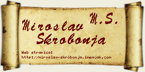 Miroslav Skrobonja vizit kartica